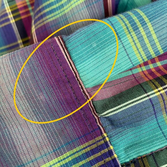 Vintage 90s Wranglers Shirt Men Sz 16-33 X-Long Tails Colorful Plaid Pearl Snaps - Picture 12 of 16